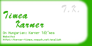 timea karner business card